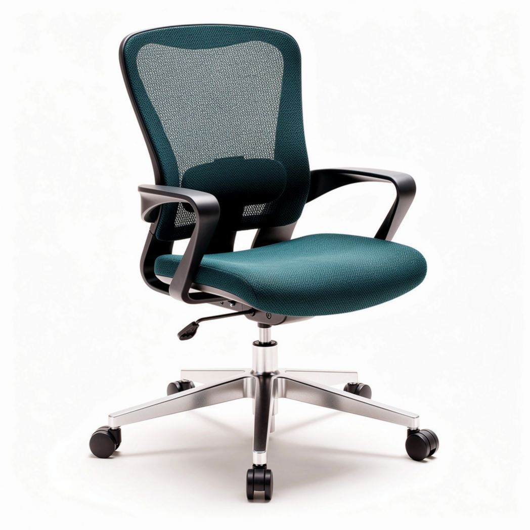 Ergonomic office chair with breathable mesh back and adjustable seat height