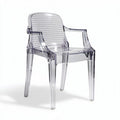 Clear acrylic dining chair with modern design and ergonomic shape 45 x 50 x 90cm